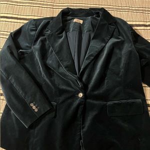 Loft Rich Green “Velvet” Blazer. Size 22.